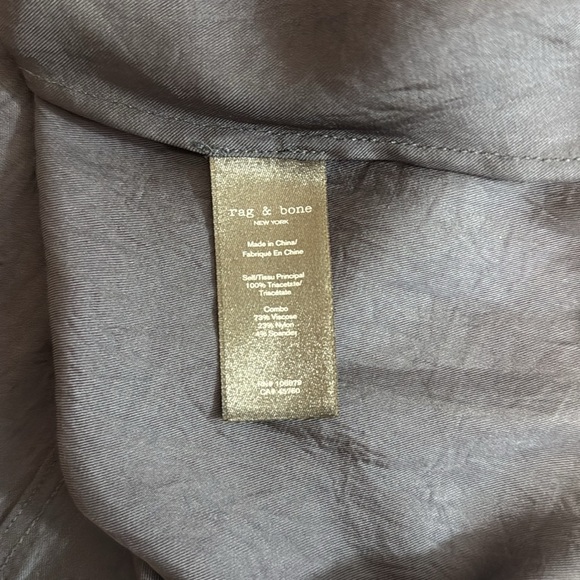 Rag & Bone Navy Blue Zipper Front Vanessa Blouse Size Small - Picture 9 of 11